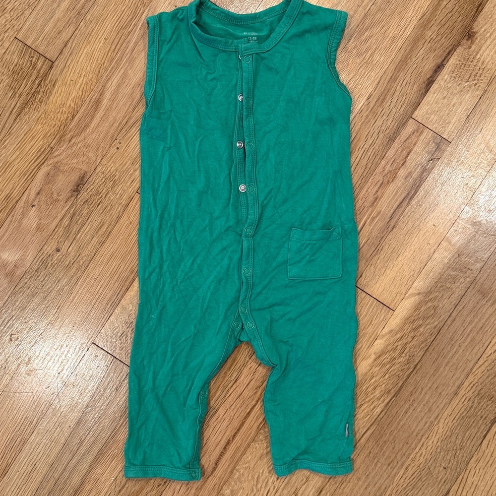 Kyte Baby Sleeveless Baby Romper in Kelly Green